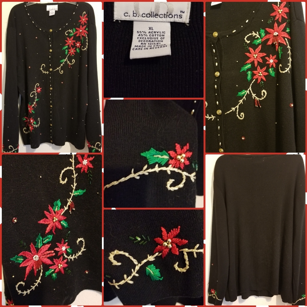 EUC CB COLLECTIONS CHRISTMAS SWEATER SIZE XL